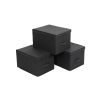 Set de 3 cajas de almacenaje de tela, 40x30x25 cm, negro