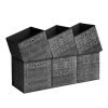Set de 6 cajas plegables 33x33x33 cm, negro