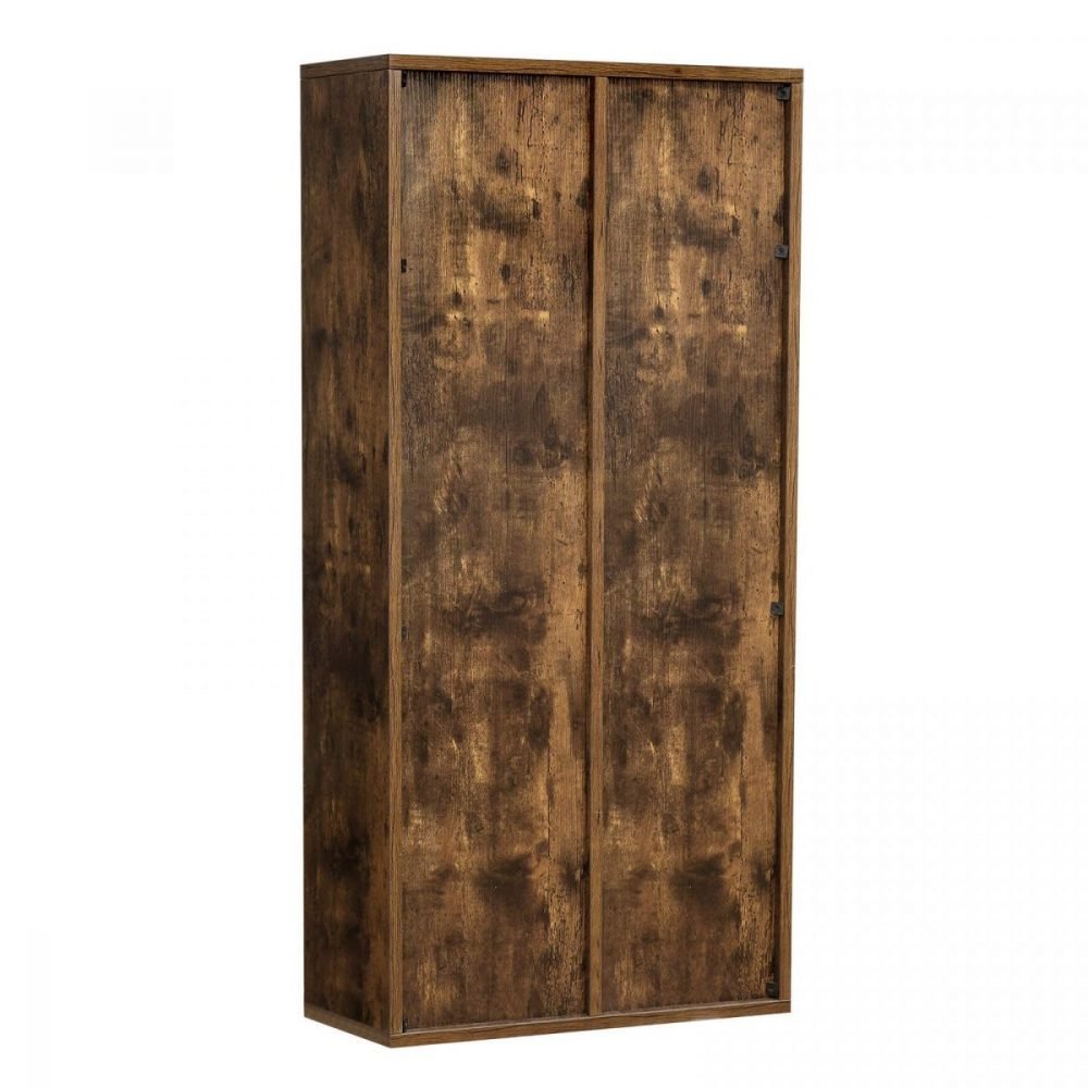 Estantería 7 compartimentos, salón, oficina, marrón rústico - Imagen 3