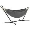 Hamaca con soporte de metal ajustable, 5 alturas, gris