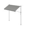 Toldo manual regulable en altura 300x120 cm gris
