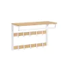 Perchero de Pared con Ganchos Roble y Blanco