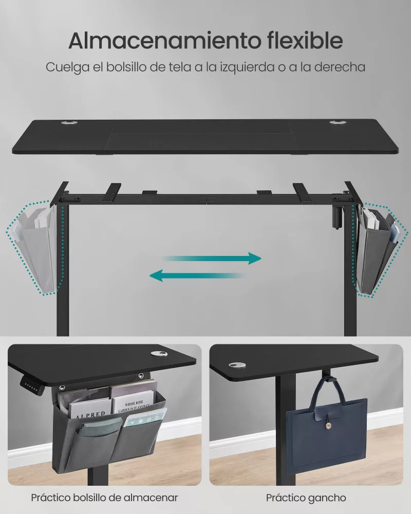 Escritorio eléctrico regulable en altura 70 x 160 x (72-120) cm - Imagen 4