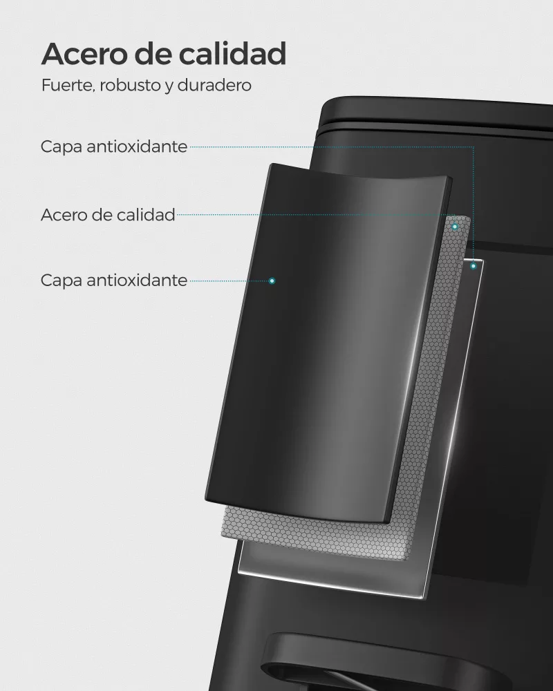 8 l cubo basura compacta, con pedal - Imagen 4