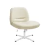 Silla de Oficina Altura Ajustable Blanco Crema